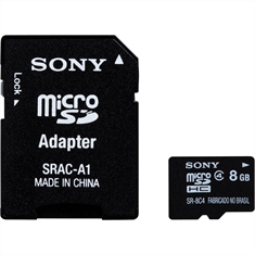 Cartão de Memória 8GB Micro SDHC com Adaptador CLASSE 4 SR-8C4 - Sony